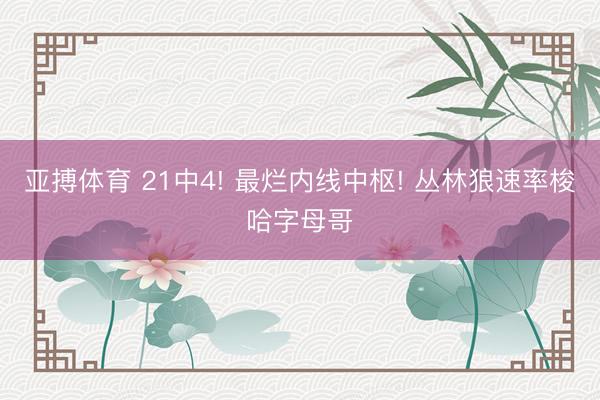 亚搏体育 21中4! 最烂内线中枢! 丛林狼速率梭哈字母哥