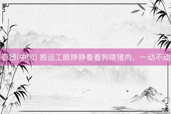 亚搏(中国) 搬运工眼睁睁看着狗啃猪肉，一动不动